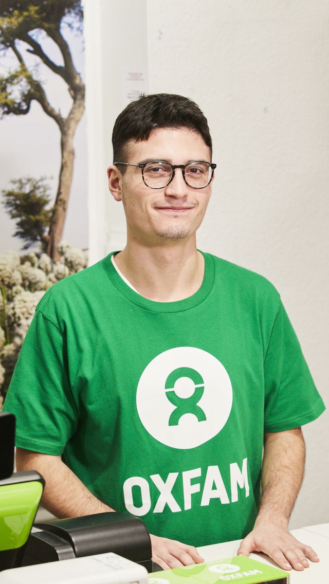 Gabriele, Oxfam shop volunteer