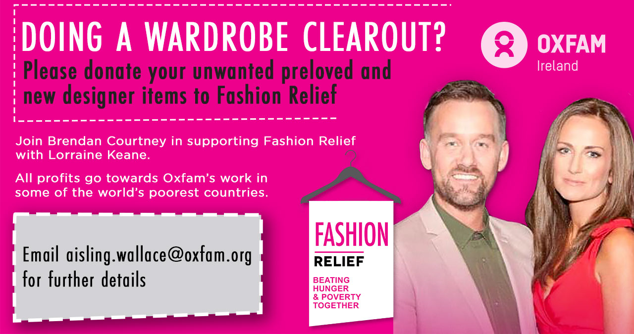 fashion relief donation drive clearout ad