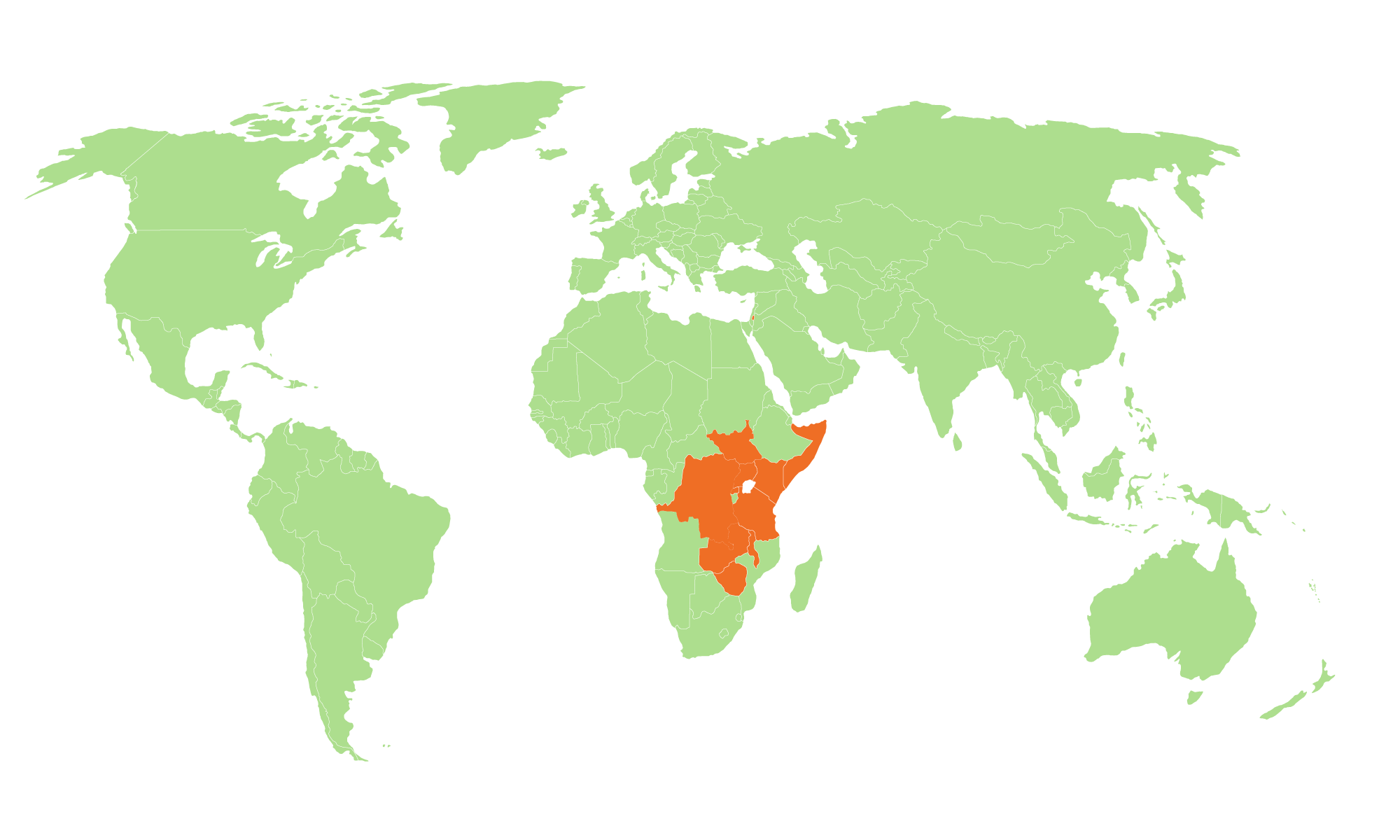 map of where Oxfam Ireland works