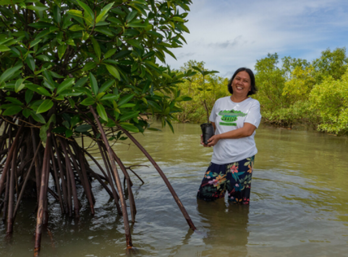 Marianne Penido is a member of a women’s group that is restoring a mangrove forest.