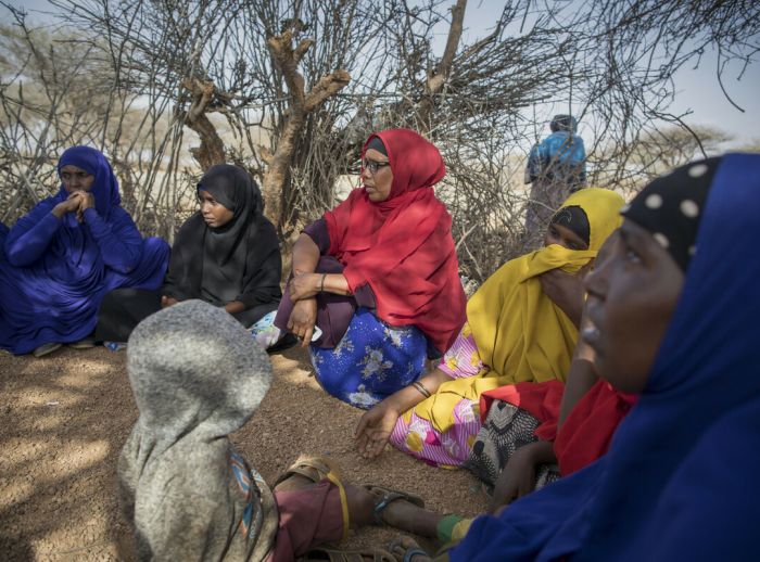 Ibaado Mohamed chairing one of the various committees within the camp