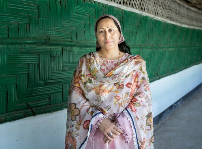 Razia Sultana at Rohingya refugee camps of Cox's Bazar