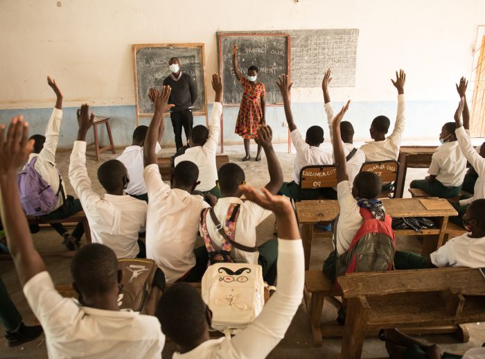 Secondary school students in Kasungu District, Malawi.