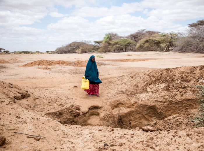 Halima collecting water in Isiolo, Kenya.