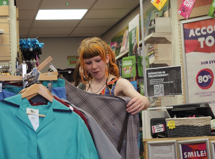 Customer shopping Oxfam Ireland