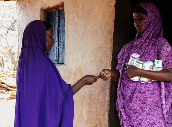 Ebla hussein ahmed at her local market.