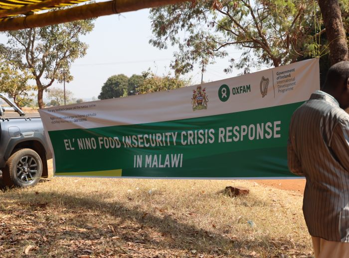 Irish Aid Banner for cash transfer