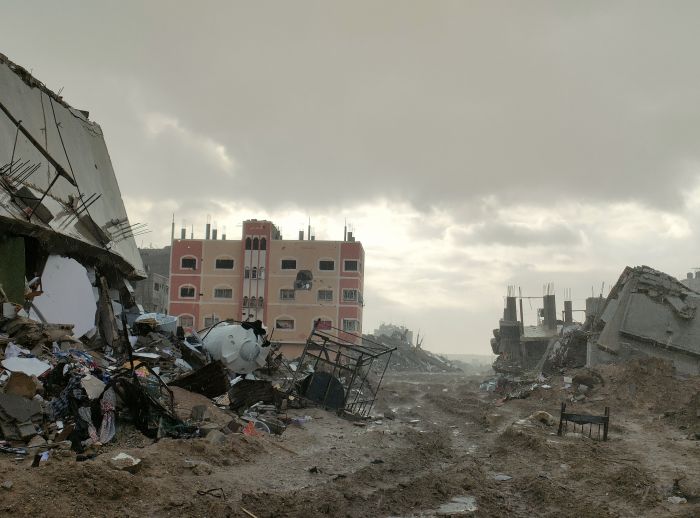Buildings destroyed in Gaza. Taken during the ceasefire from 19 January to 18 March 2025.