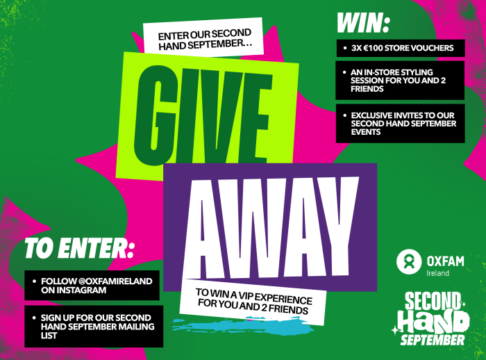 Visualisation of the giveaway price. The image list all the prize and how to enter. Those details are also found on the site.