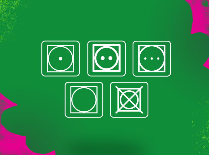 Clothes labels Tumble drying symbols