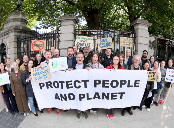 Protect People and Planet demonstration in Dublin.