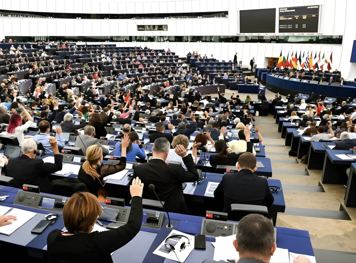 Inside the European Parliament. Image: Picture eunews Italy