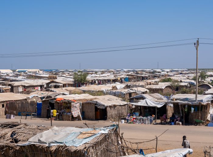 Overview of the Renk transit center that is hosting hundreds of thousand of people fleeing the conflict in Sudan