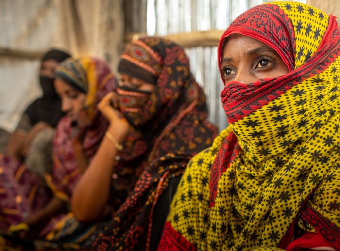 Fatuma Adagere Mohamed, a trained health worker in Guhom, monitors her neighbours’ health and advises on malnutrition.