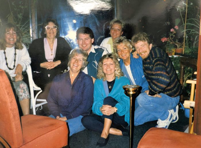 old picture of Trevor and his team