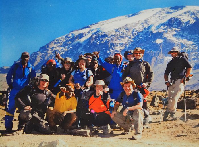 Throwback picture of Trevor, Oxfam Ireland's Director of Trading at the Kilimanjaro