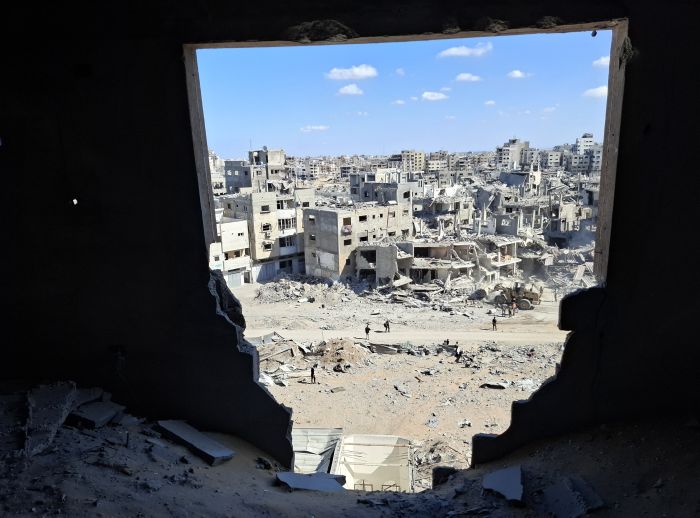 Scenes of destruction in Gaza City captured by Chris McIntosh, Oxfam Humanitarian Response Advisor in Gaza, on 14th October 2025 following the ceasefire.