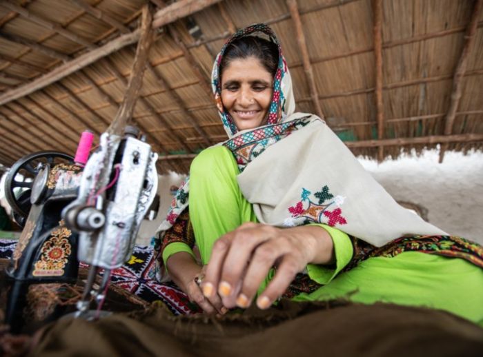 Woman learns to tailor for new livelihood