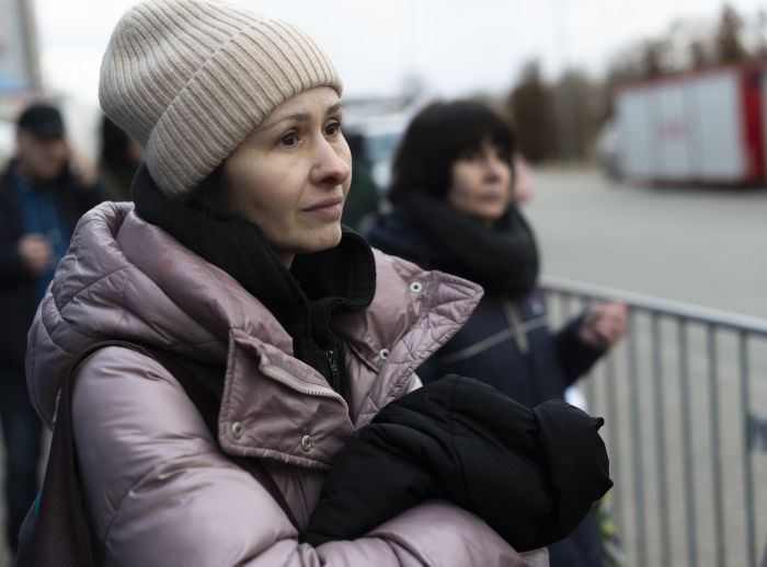 Julia fled her home in Kharkiv, Ukraine, with her family. She tells Oxfam they are traveling to Georgia to stay with relatives.