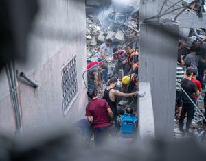 Bombed house in Gaza