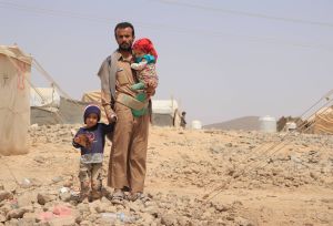 Mofadal and his children. Yemen