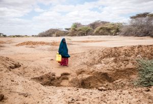 Halima collecting water in Isiolo, Kenya.