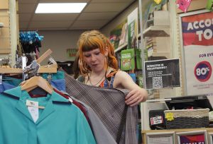 Customer shopping in Oxfam shops