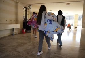 Oxfam and partners distribution of mattresses in Lebanon