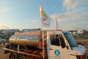 Aid truck. Palestinians in Gaza are facing further hunger and starvation during Ramadan after Israel blocks all humanitarian aid into the territory.