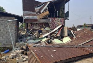 Devastation of residential housing caused by the major Myanmar earthquake on 28th March 2025