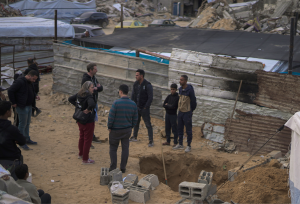 Oxfam staff and locals speaking about the Irish Aid Water Project on the ground in Gaza