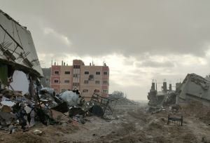 Buildings destroyed in Gaza. Taken during the ceasefire from 19 January to 18 March 2025.