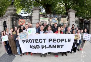 Protect People and Planet demonstration in Dublin.