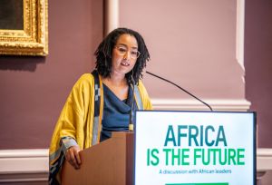 Fati N’Zi-Hassane, Director of Oxfam in Africa speaking at Africa Day event in Dublin