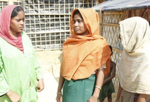 Rohingya refugee women in mega refugee camp