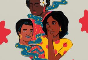 Oxfam's Personal to Powerful report poster featuring 3 designs representing women diversity.