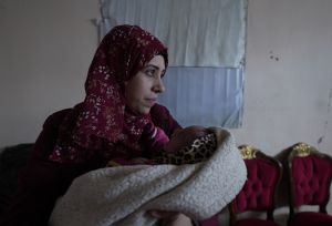Suhad and her new born, has they're struggling to find food.