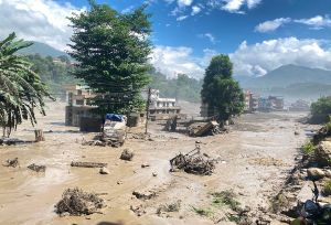 Nepal flooding landscape