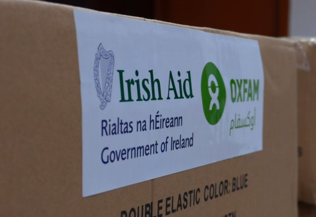 irish aid logo on box of wash products