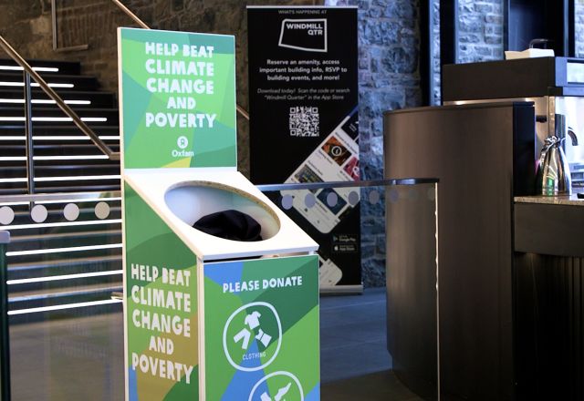 Oxfam donation bin