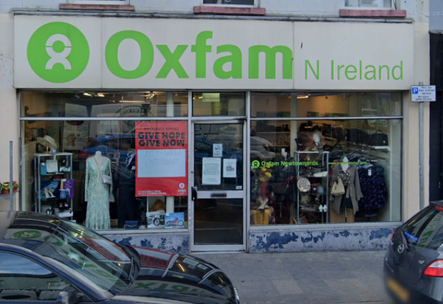 oxfam bangor shop front