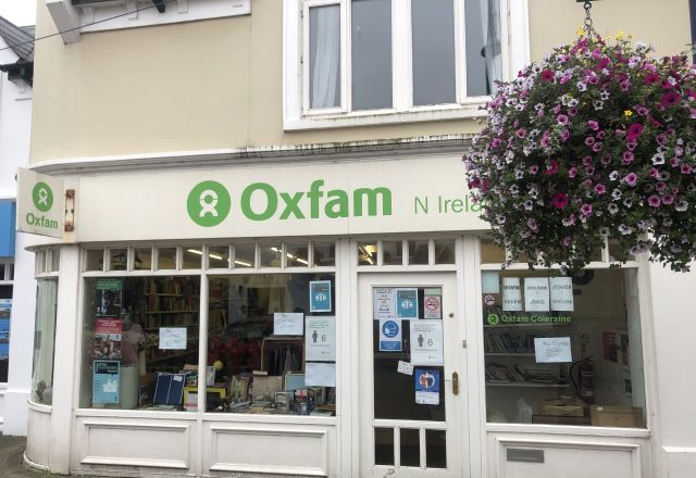 oxfam coleraine shop front
