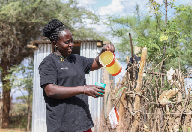 Catherine Bahati, program participant of a water point project 