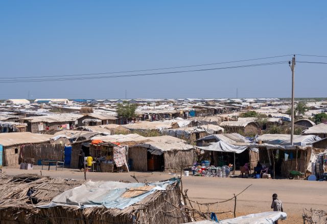 Overview of the Renk transit center that is hosting hundreds of thousand of people fleeing the conflict in Sudan