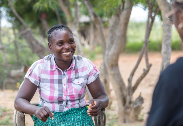 Angela Chiyala, Vice Chairperson of a Farmer Field School in Namwala, Southern Province, Zambia.