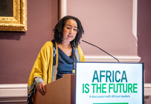 Fati N’Zi-Hassane, Director of Oxfam in Africa speaking at Africa Day event in Dublin