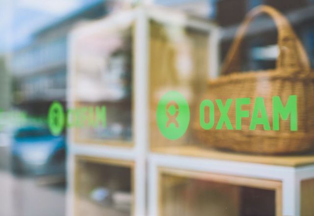 Oxfam shop window display