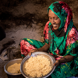 Rice and potatoes for four people cooked by Safia