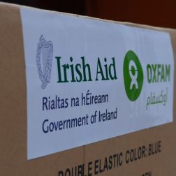 irish aid logo on box of wash products