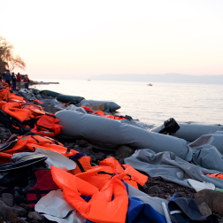 image of refuge lift rafts and vests